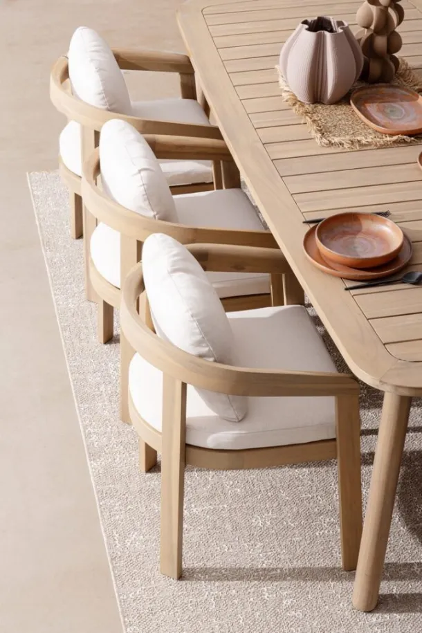 Bizzotto Acacia Wood Pablo Table and Chairs