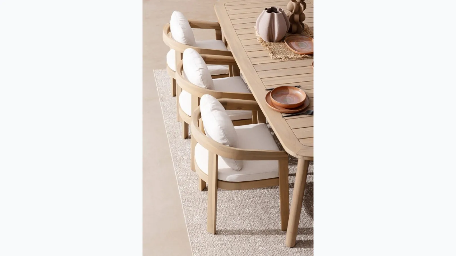 Bizzotto Acacia Wood Pablo Table and Chairs