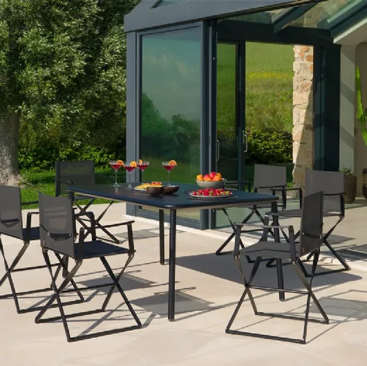 Rectangular aluminium Yard table by Emu.