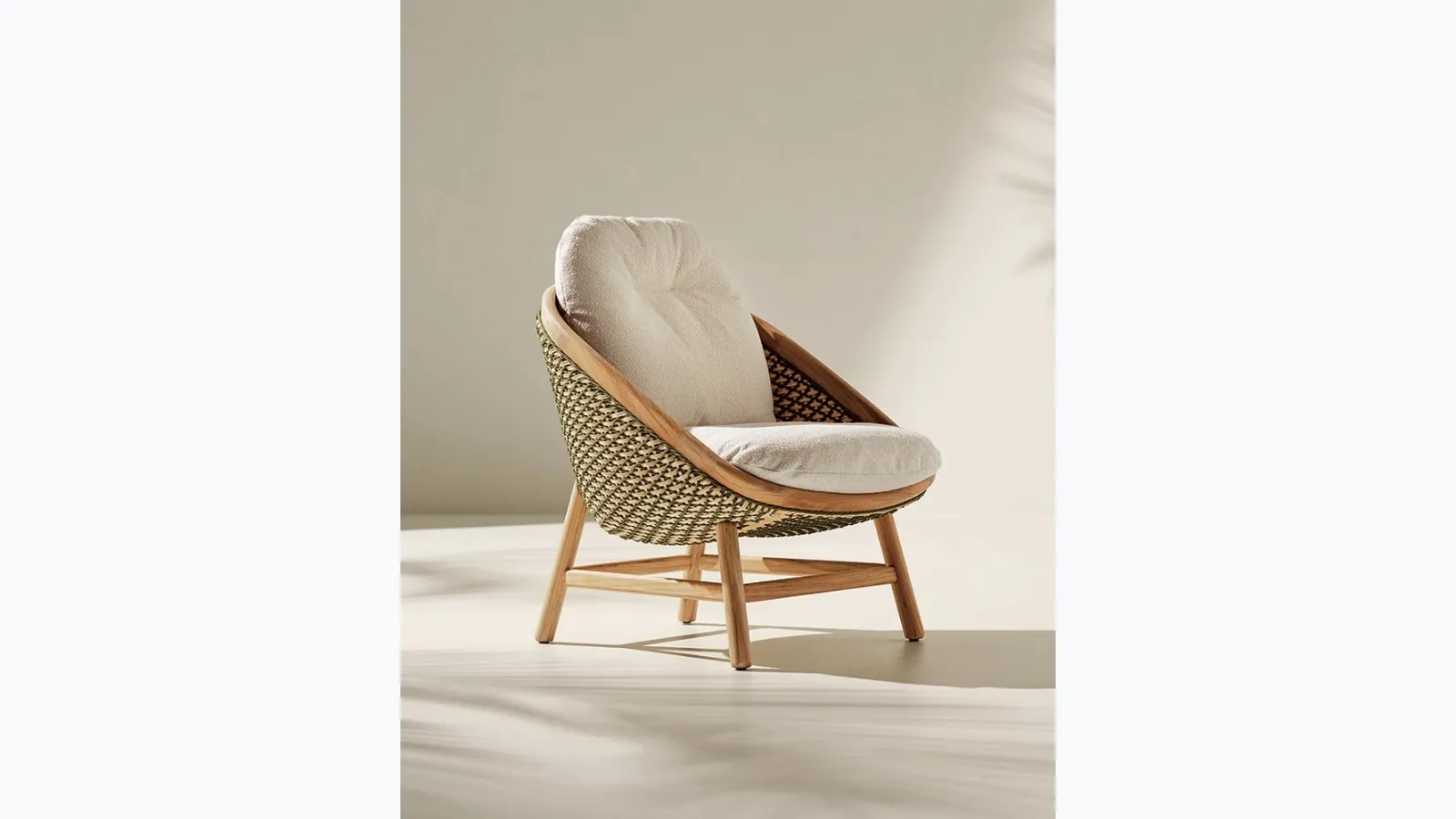 Teodora armchair in natural teak wood by Ethimo