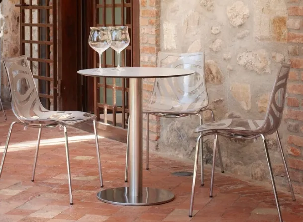 Tiffany round column table by Scab Design.