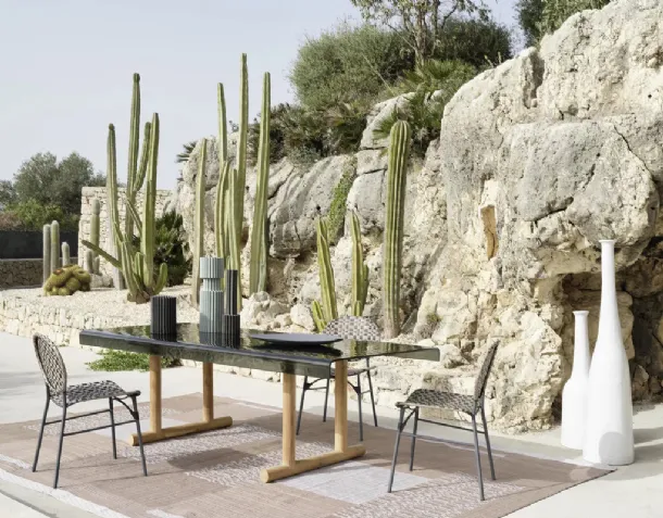Torii glass table by Gervasoni.