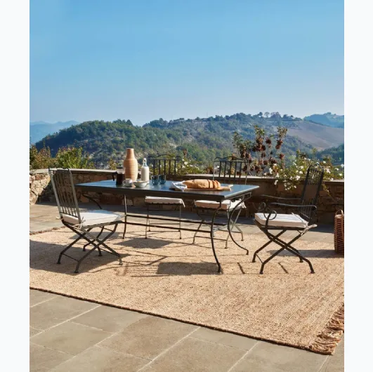 Tuscany Table and Chairs in Unopiu iron.
