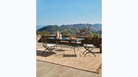 Tuscany Table and Chairs in Unopiu iron.