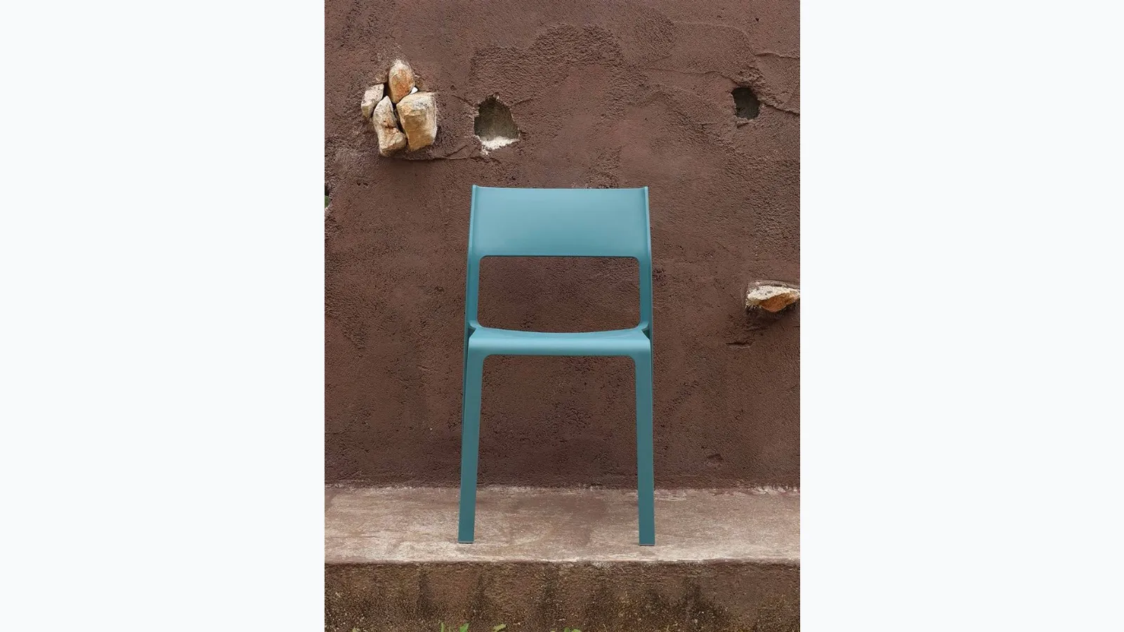 Stackable armless outdoor chair Trill Bistrot by Nardi