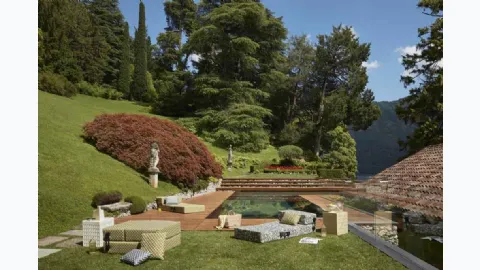 Sunbed in padded fabric Trix Outdoor Liberty by Kartell