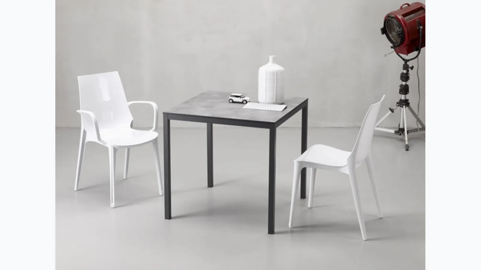 Outdoor chair with or without armrests characterized by a fresh and contemporary design by Scab Design.