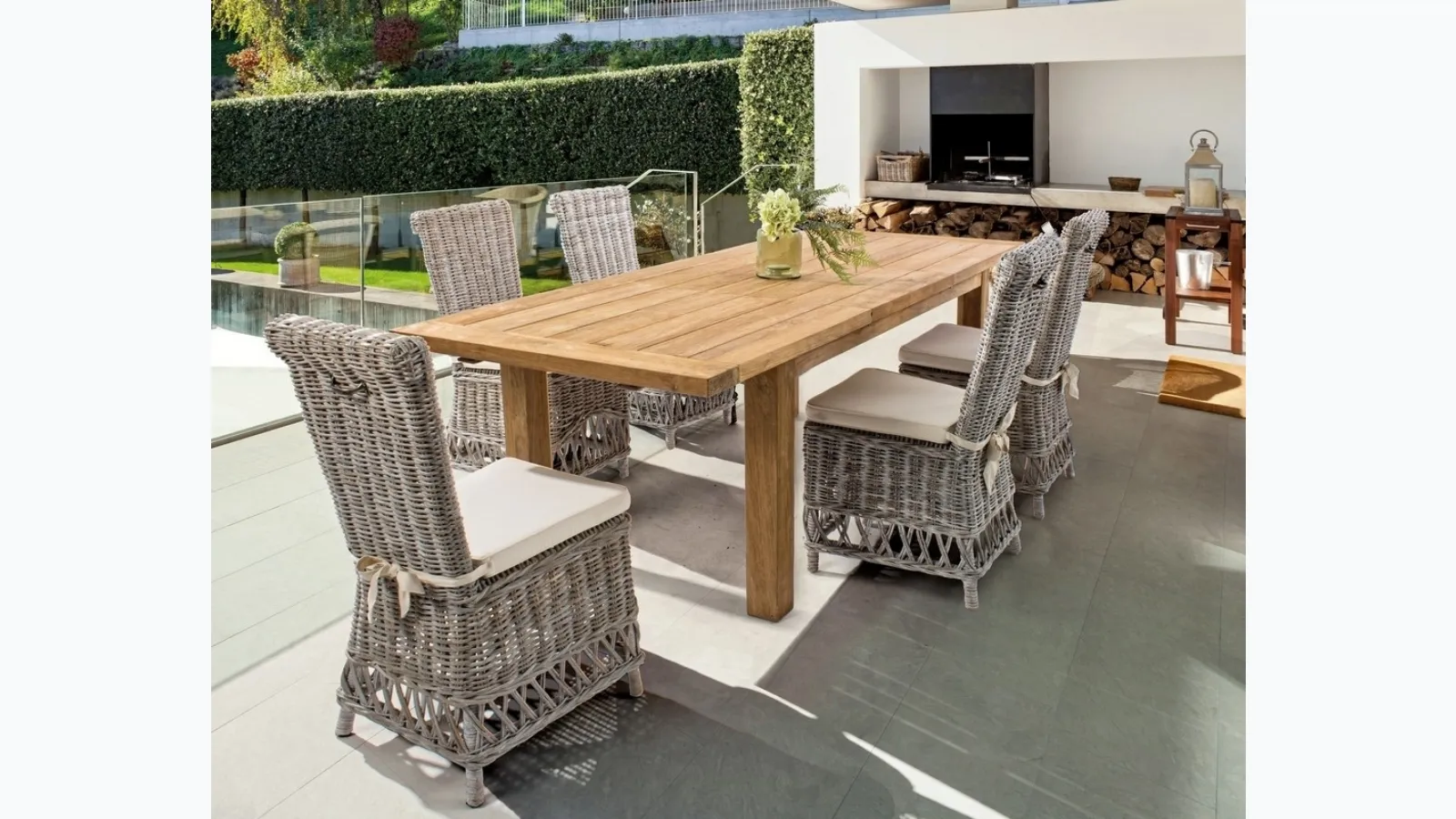 Warna rattan chair with Bizzotto padded cushion.