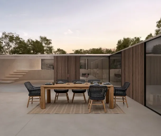 Wilson chair in aluminum and synthetic fiber by Bizzotto.