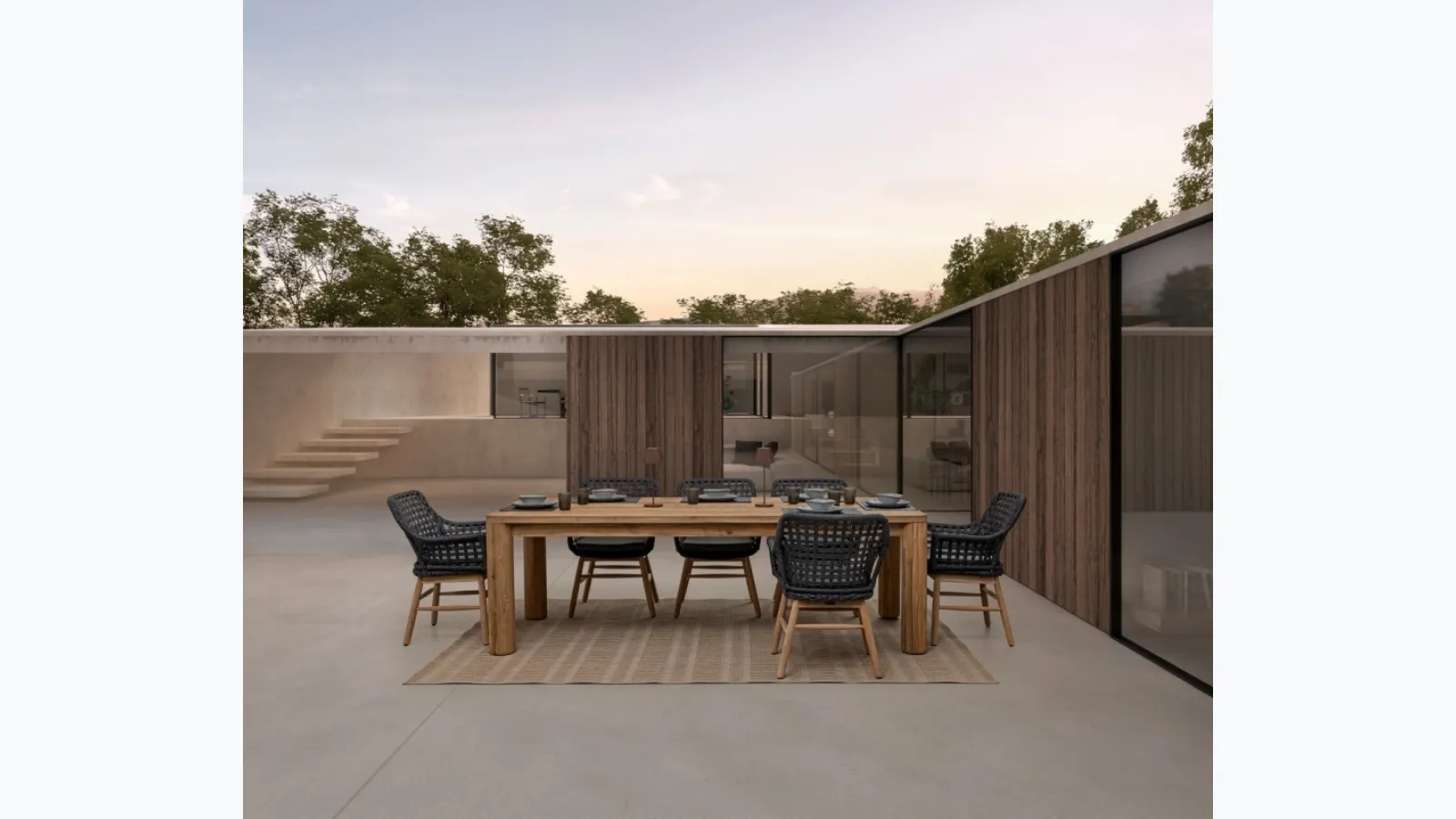 Wilson chair in aluminum and synthetic fiber by Bizzotto.