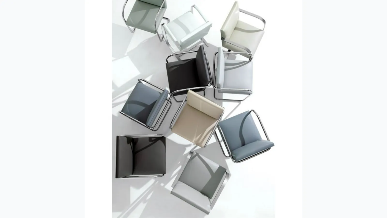 Guest seating and waiting in the Brno Flat Bar Side Chair by Knoll.