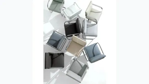 Guest seating and waiting in the Brno Flat Bar Side Chair by Knoll.