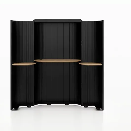 Operative desk Layout Secrétaire in wood and aluminum by Alias.