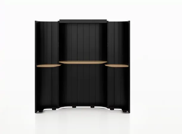 Operative desk Layout Secrétaire in wood and aluminum by Alias.