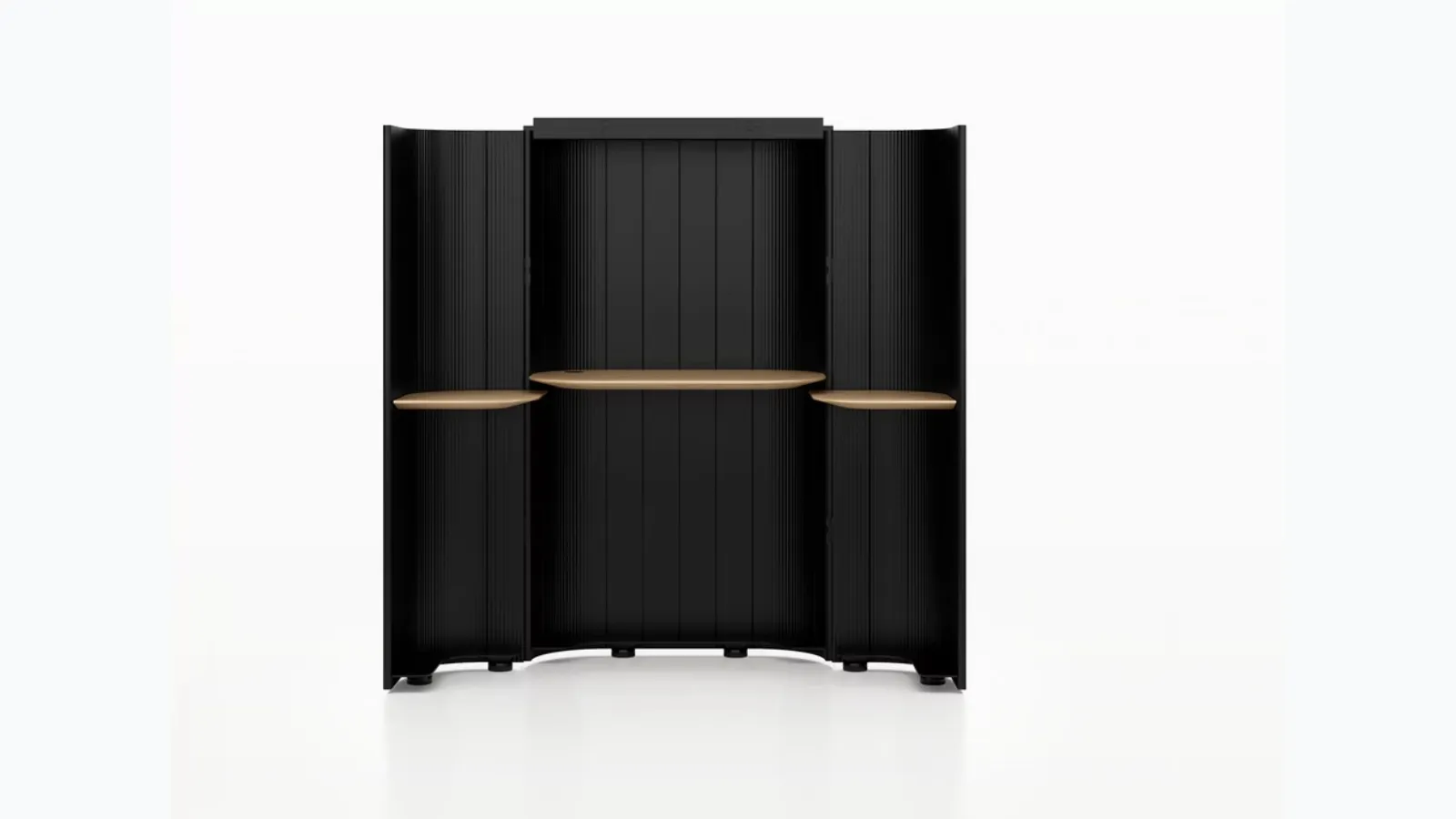 Operative desk Layout Secrétaire in wood and aluminum by Alias.