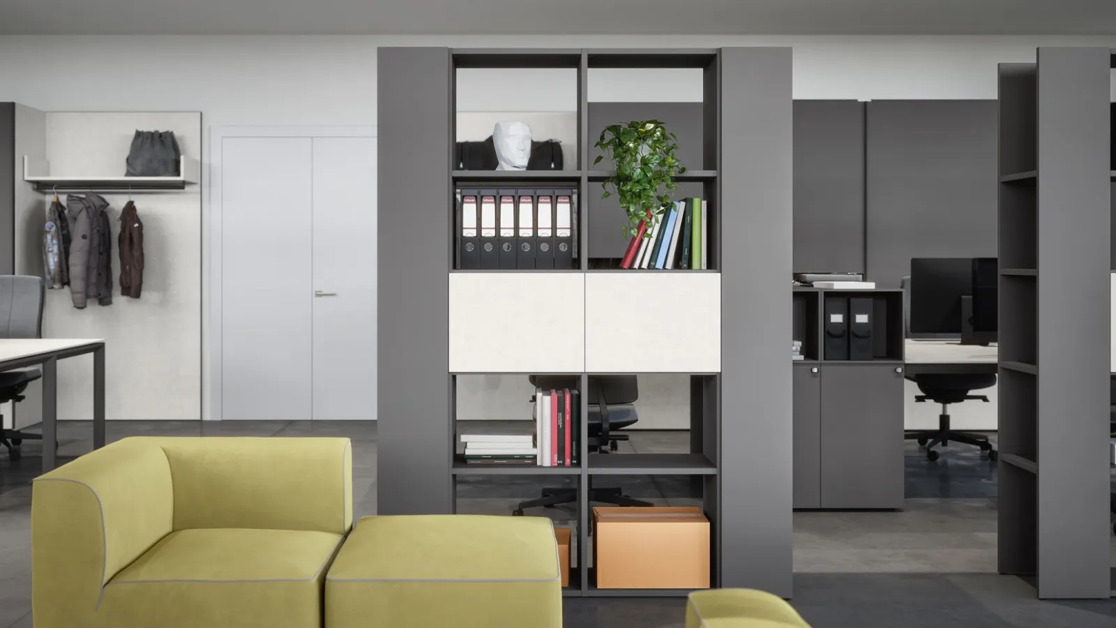 Mobile Office Bookcase 05B by Cinquanta3