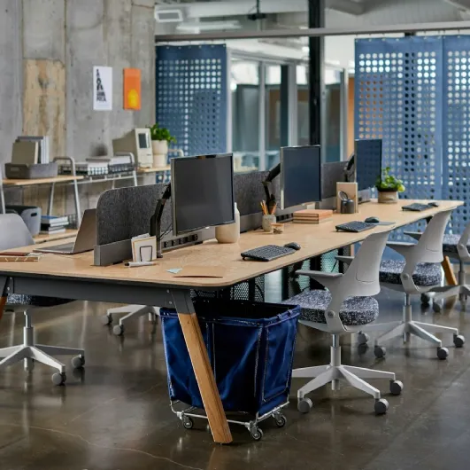 Rockwell Unscripted Sawhorse Workbench by Knoll Operational Desk