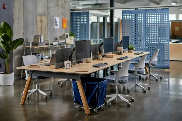 Rockwell Unscripted Sawhorse Workbench by Knoll Operational Desk