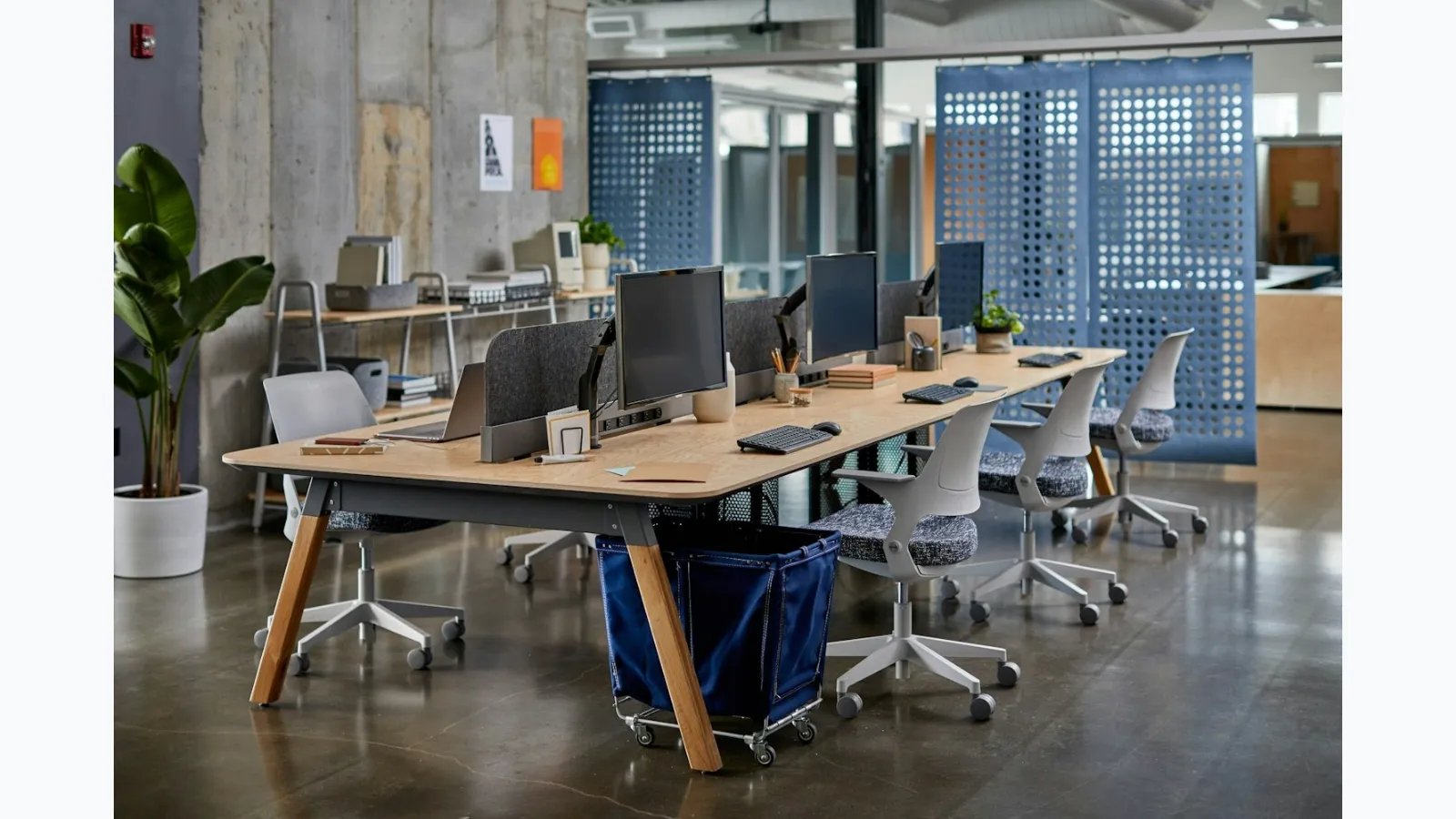 Rockwell Unscripted Sawhorse Workbench by Knoll Operational Desk