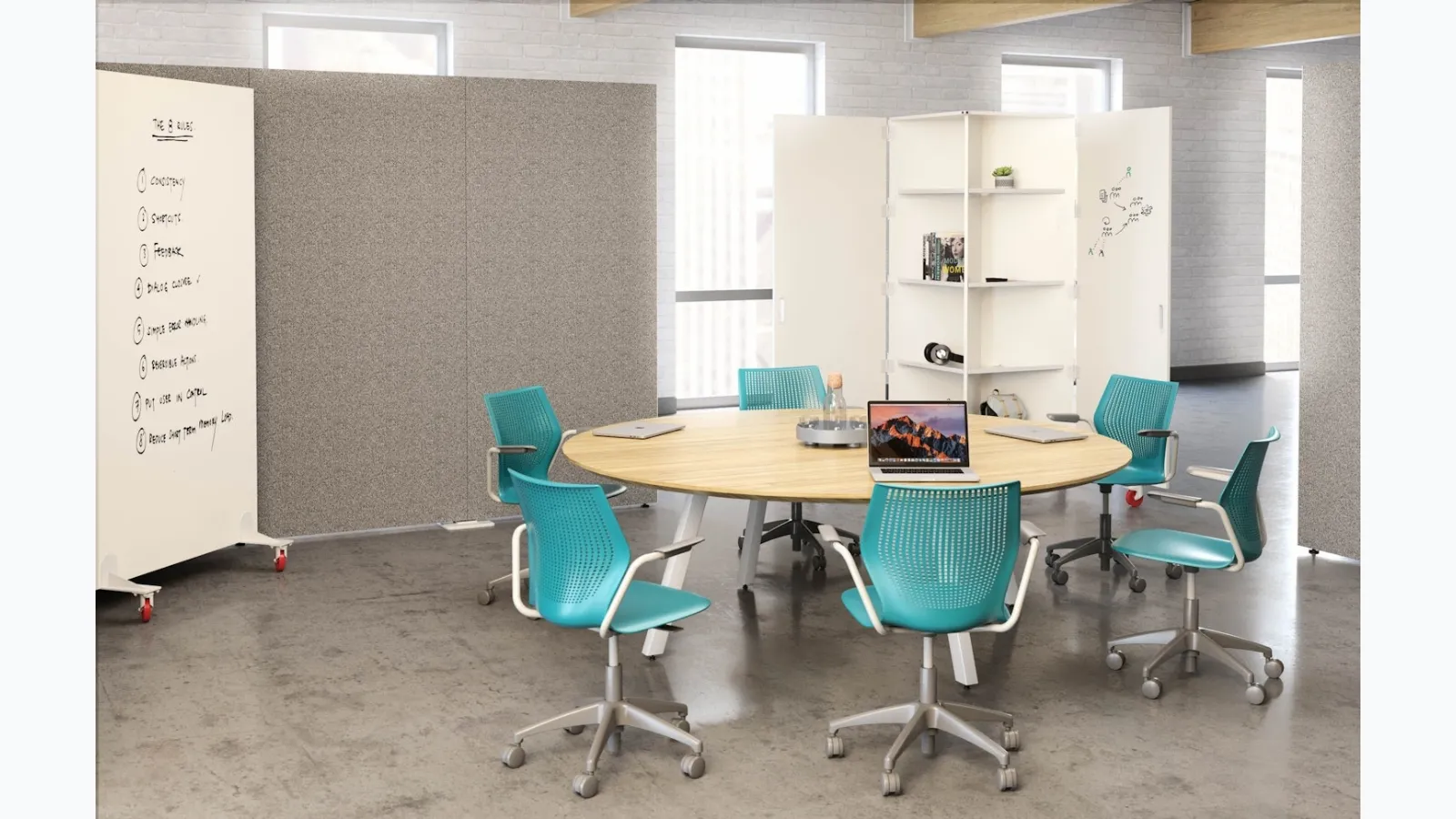Rockwell Unscripted Sawhorse Desk by Knoll