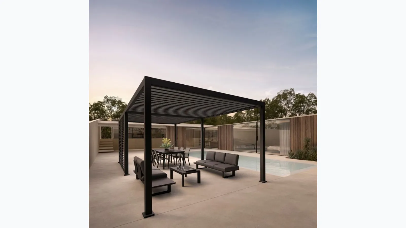 Pergola Ocean Anthracite by Bizzotto at the island