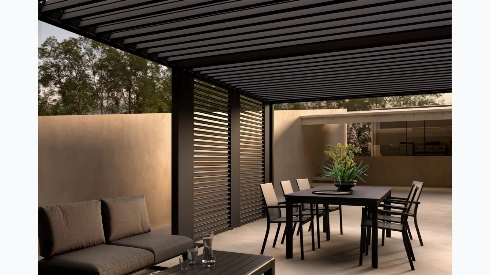 Pergola Ocean Anthracite by Bizzotto