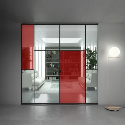 Sherazade Double Pocket Patchwork interior door by Glas Italia