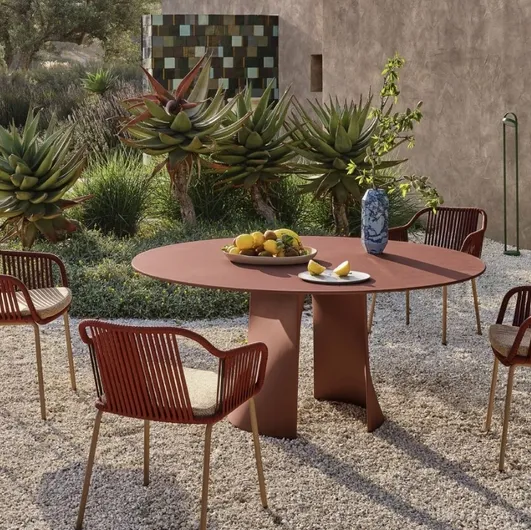 Anemos cement table by Pedrali