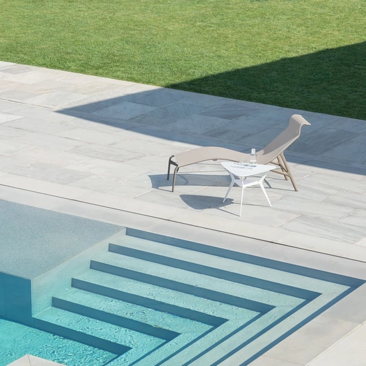 Outdoor Biplane coffee table in acrylic stone and aluminum by Alias