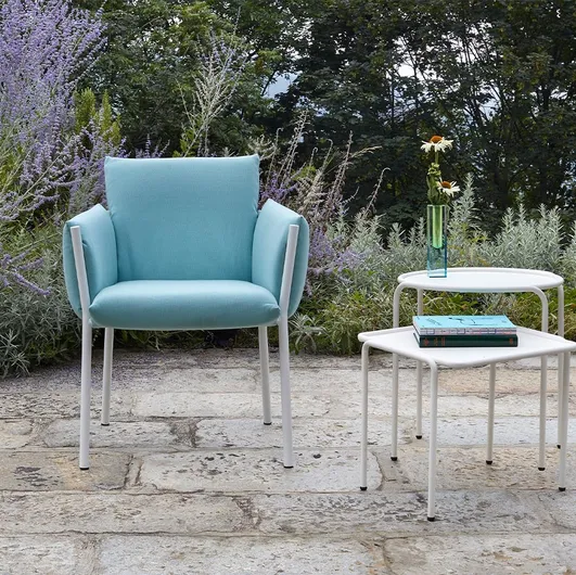 Upholstered fabric chair Brezza by Scab Design