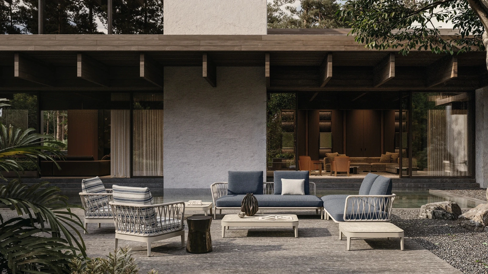 Chelsea outdoor furniture in aluminum by Molteni & C