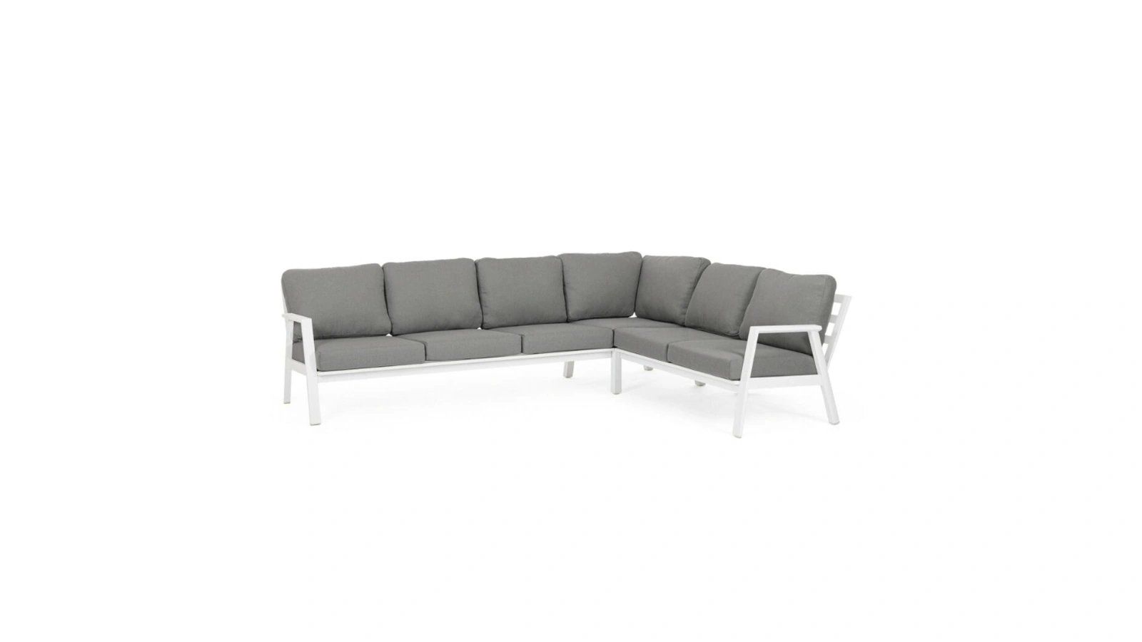 Flaminio corner sofa in aluminum by Bizzotto