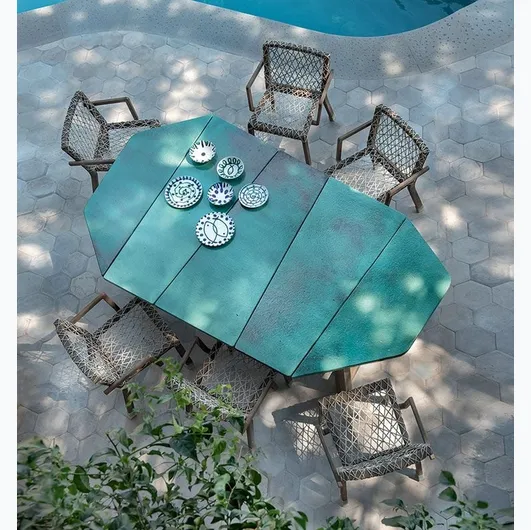Rafael stone table by Ethimo.