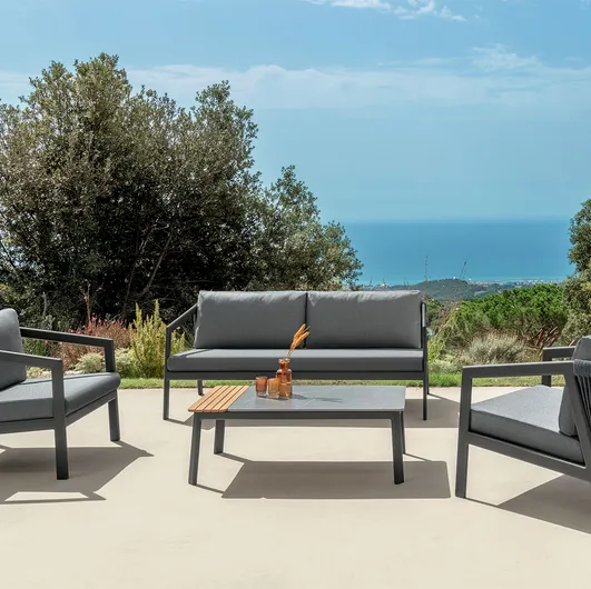 Outdoor furniture Nova in fabric and metal by Talenti.