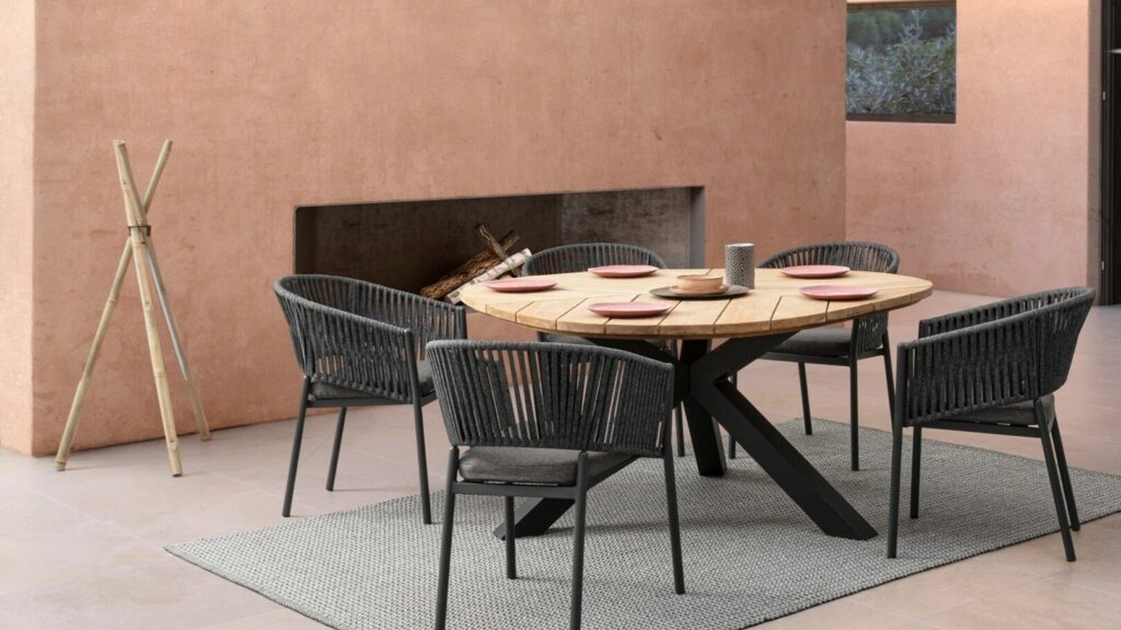Palmdale Teak Table by Bizzotto