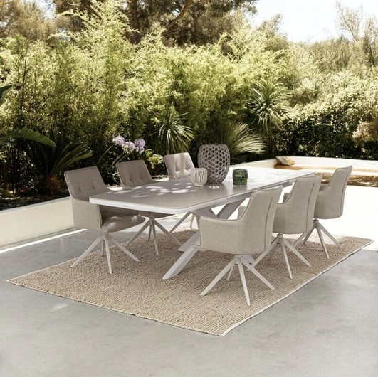 Bizzotto Skagen fabric swivel chair
