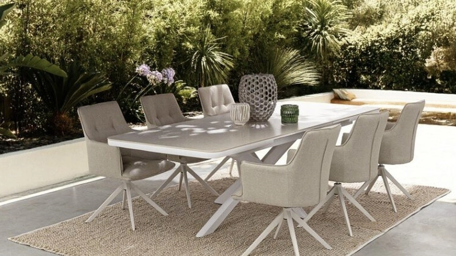 Bizzotto Skagen fabric swivel chair
