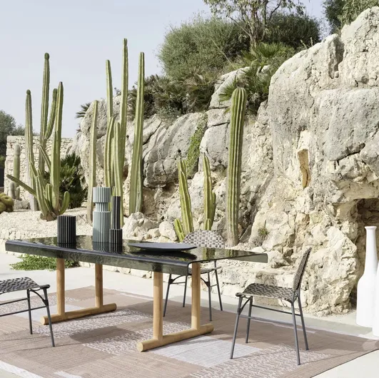 Torii glass table by Gervasoni.