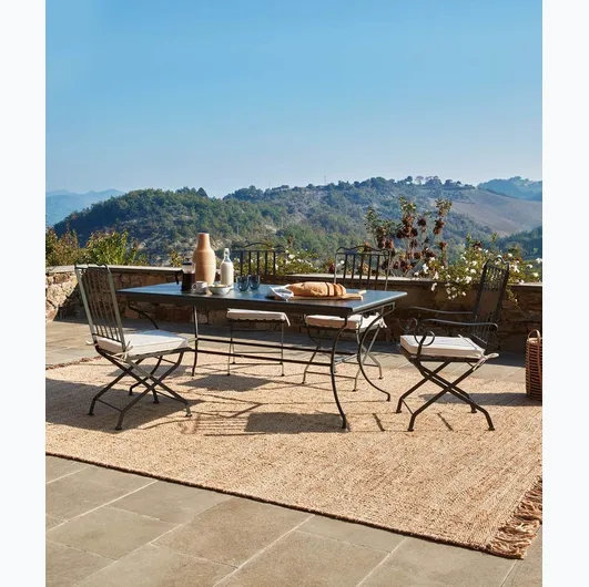 Tuscany Table and Chairs in Unopiu iron.