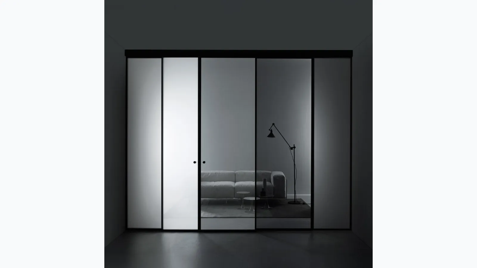 Aladin Slide Mono interior door by Glas Italia