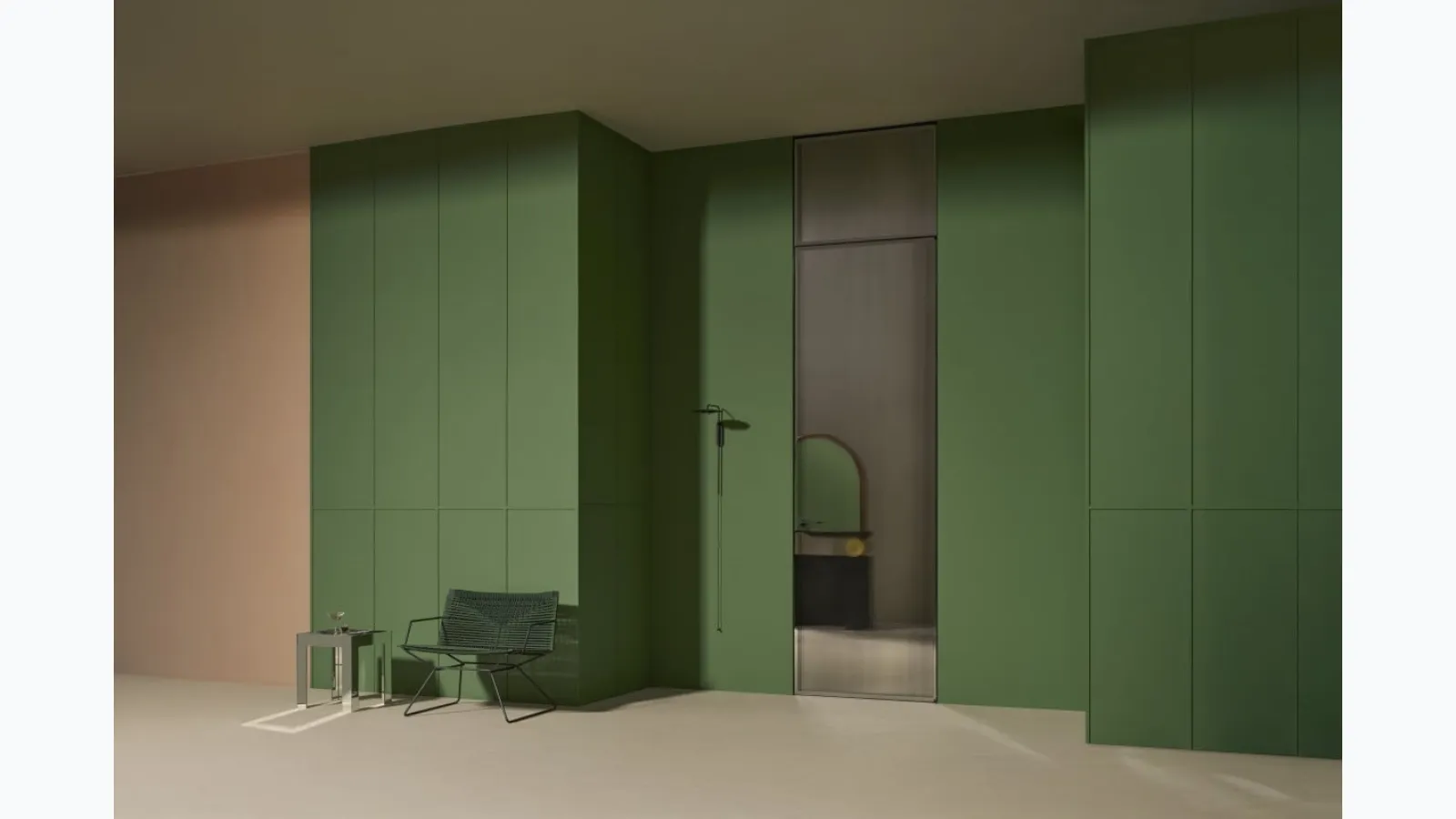 Aladin Swing Plain Duo interior door by Glas Italia