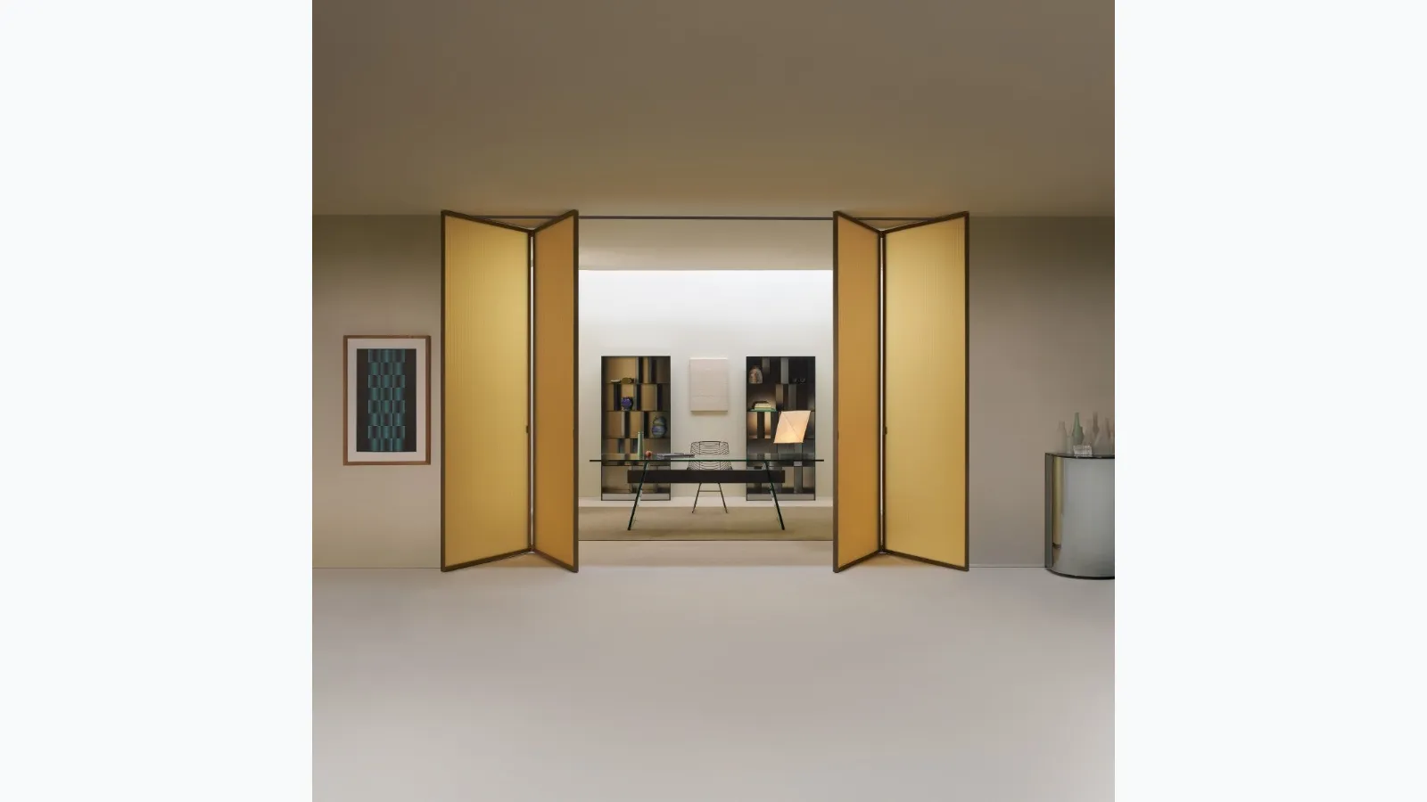 Sherazade Folding interior door by Glas Italia.