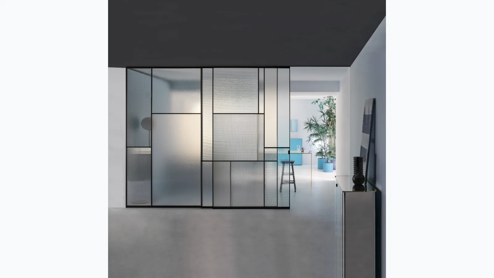 Sherazade Slide Patchwork internal door by Glas Italia